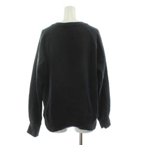 Maison Kitsuné トレーナー スウェット 長袖 ロゴ プリント XS 黒 ブラック KUM-3403-A /KU
