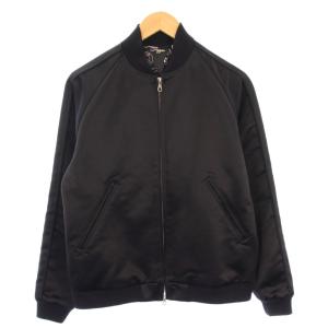 PSG ヘビーサテンスカジャン ジャケット ブルゾン アウター ショート丈 刺繍 ワンカラー ウール混