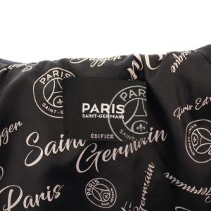 EDIFICE PSG ヘビーサテンスカジャン ジャケット ブルゾン アウター ショート丈 刺繍 ワンカラー ウール混
