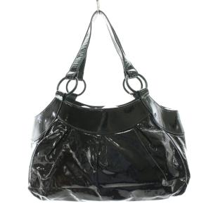 agnes b. ハンドバッグ チャーム エナメル 黒 ブラック /AN11