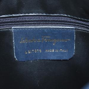 Salvatore Ferragamo ヴァラ ショルダーバッグ レザー 紺 ネイビー L217073 /AN10 OH