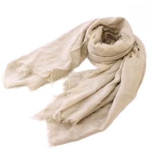 ショール モノグラム ストール シルク ウール混 ベージュ M71336