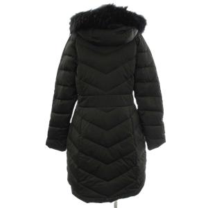 SPORTMAX CODE ダウンコート フード ファー ロング コート 42 黒 ブラック 74860235070 /G