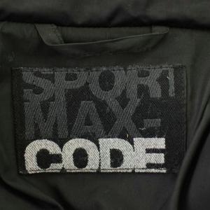 SPORTMAX CODE ダウンコート フード ファー ロング コート 42 黒 ブラック 74860235070 /G