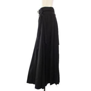 HARE スカート ロング タック ベルト F 黒 /TK