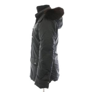 TATRAS ダウンジャケット アウター フード フォックスファー 34 黒 ブラック LTA-4153 /YT