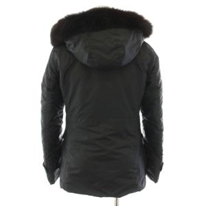 TATRAS ダウンジャケット アウター フード フォックスファー 34 黒 ブラック LTA-4153 /YT