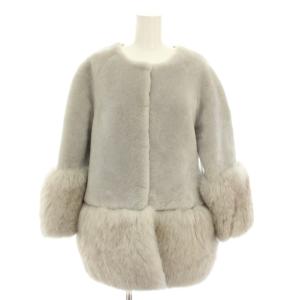 ムートンFOXジャケット フォックスファー ラムファー 2way 36