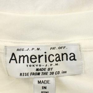 AMERICANA Tシャツ ロンT 長袖 カットソー F 白 ホワイト /G