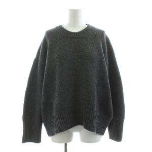 23AW ファインウール クルーネックプルオーバー ニット セーター 長袖 グレー 23023402302