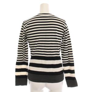 BLACK COMME des GARCONS AD2010 Tシャツ カットソー ボーダー 長袖 S 白 ホワイト 黒 ブラック 1G-T009 /YM