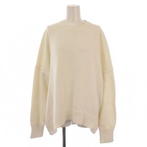 コットンクルーネックニット セーター 長袖 38 白 22SKN500 /BM
