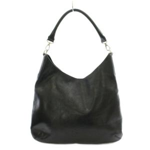ショルダーバッグ ハンドバッグ レザー 黒 ブラック /G