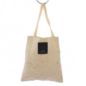 party mini bag ミニトートバッグ 刺繍 シルク アイボリー qs9380 /BM