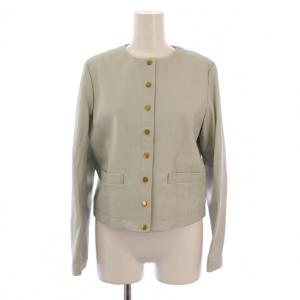 23SS ラムレザージャケット 36 グレー 10231710090 /BM