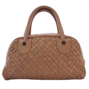 ハンドバッグ イントレチャート レザー ピンクベージュ /BM