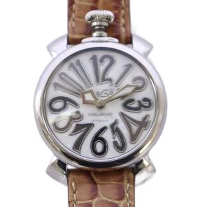 マヌアーレ40mm 腕時計 クオーツ シルバーカラー 茶 /KH
