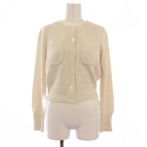 23SS ライトリリヤーンクルーネック カーディガン 長袖 36 アイボリー 102318-16-180-04
