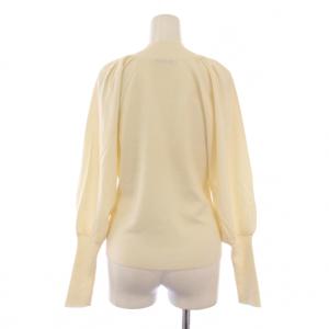 ANAYI 23SS ニット セーター 長袖 ハイネック ウール 36 アイボリー /BM