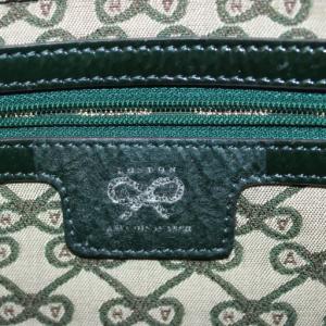 ANYA HINDMARCH トートバッグ ハンドバッグ 総柄 エナメル キャンバス ベージュ 黒 ブラック /AN18