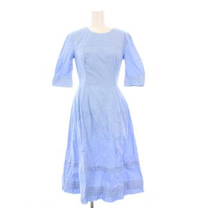 24SS Iris Blue A-Line Midi Dress Aラインミディワンピース 半袖 ロング