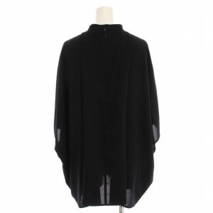 ENFOLD HEXAGON PULLOVER ヘキサゴンプルオーバー ブラウス 七分袖 カットソー 38 黒 ブラック