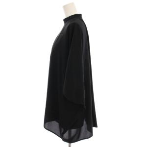 ENFOLD HEXAGON PULLOVER ヘキサゴンプルオーバー ブラウス 七分袖 カットソー 38 黒 ブラック