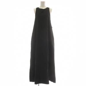 ワンピース ロング ノースリーブ 38 黒 ブラック /AU
