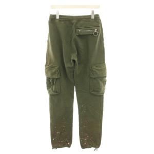 Off-White カーゴパンツ イージーパンツ スウェットパンツ ペイント加工 S カーキ OMCH036S21FLE005