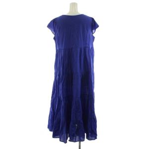 Merlette for TOMORROWLAND ワンピース ミモレ ロング Vネック 半袖 XS 紫 パープル 3110300087