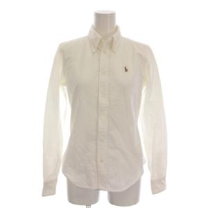 ボタンダウンシャツ ブラウス 長袖 7 白 ホワイト BLPLKA2201 /YM