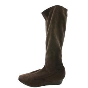 ロングブーツ スエード 7.5 茶 ブラウン 52987 /AN14