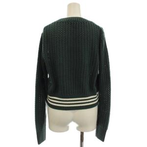 adidas ニット カーディガン ショート丈 XS 緑 グリーン /G
