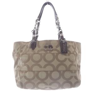 ハンドバッグ シグネチャー ベージュ 茶色 ブラウン 14133 /SR