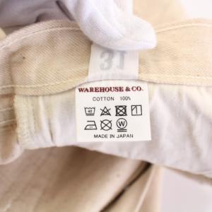 DENIME ウェアハウス lot224 デニムパンツ ジーンズ ボタンフライ ロゴパッチ W31 L30 アイボリー