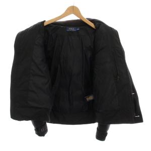 POLO RALPH LAUREN ダウンジャケット 中綿 フード付き ジップアップ アウター M 黒 ブラック /YM