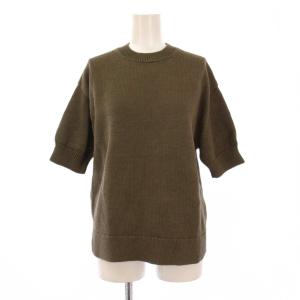 23SS CN BOXY PO INSPIRE ニット セーター 半袖 クルーネック ワンカラー S カーキ