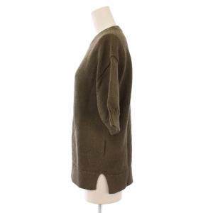 Theory 23SS CN BOXY PO INSPIRE ニット セーター 半袖 クルーネック ワンカラー S カーキ