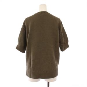 Theory 23SS CN BOXY PO INSPIRE ニット セーター 半袖 クルーネック ワンカラー S カーキ