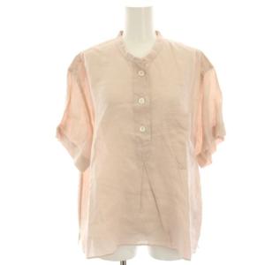 23SS FINE LINEN カラーレスプルオーバーシャツ ノーカラーシャツ バンドカラーシャツ 麻