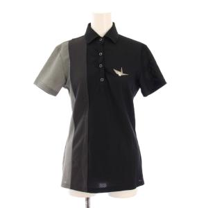 GOLF ゴルフウェア ストライプメッシュポロシャツ 半袖 レギュラーカラー ハーフボタン ストレッチ