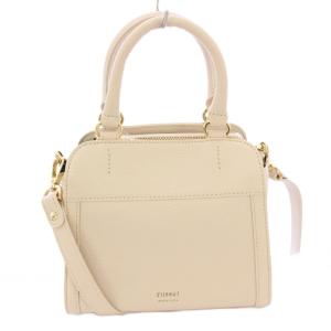 Morandi モランディ 2WAY ハンドバッグ ショルダーバッグ レザー ロゴ ワンポイント アイボリー