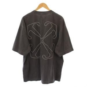 Tシャツ 半袖 クルーネック ストレッチ ロゴ プリント L グレー OMAA120F24JER004