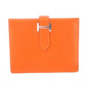 ベアン コンパクトウォレット Hロゴ オレンジ