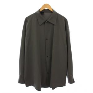 L/S BIG SHIRT ロングスリーブビッグシャツ カジュアル 長袖 レギュラーカラー 無地 ストレッチ