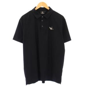 1PIU1UGUALE3 GOLF ゴルフウェア ポロシャツ 半袖 レギュラーカラー ハーフボタン ストレッチ バックプリント VI