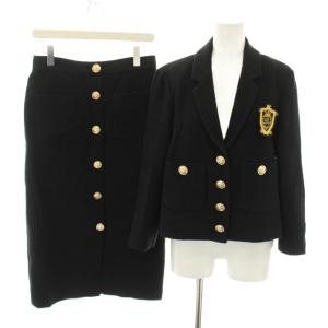 セットアップ 上下 テーラードジャケット シングル ブレザー ワッペン 11 スカート ロング タイト