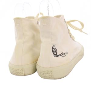 Maison Margiela 22 タビ ハイトップスニーカー キャンバス 40 白 /KH