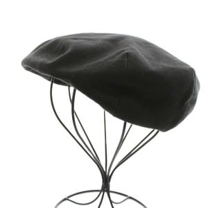 ヨウジヤマモト ベレー帽 帽子 コットン 黒 ブラック /AN24