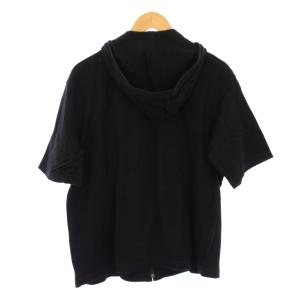 Y's for men ヨウジヤマモト ジップアップパーカー ジャケット 半袖 ストレッチ ワンカラー 3 黒 ブラック /BB